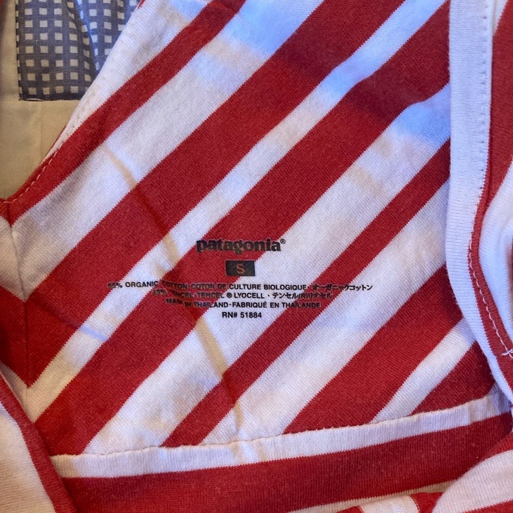 Patagonia Red and White Striped Dress organic cotton small - Picture 2 of 2